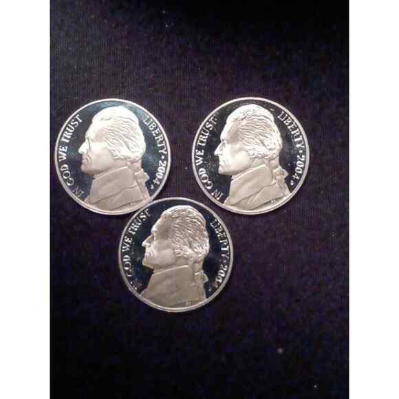 3 Proof Keel DCAM Jefferson Nickels 2004-S - Picture 5 of 5